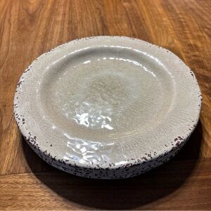 Pier 1 Imports Carmelo White Melamine Crackle Finish Set Of 4 Salad Plates 9”